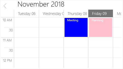 First day of the week in UWP Scheduler