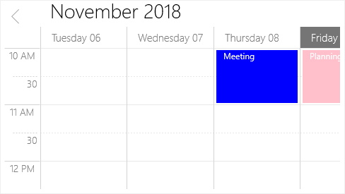 Nonworking days in UWP Scheduler