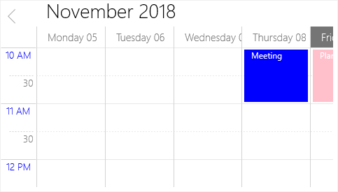 Time label customization in UWP Scheduler