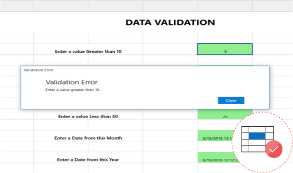 Data validation in UWP grid control