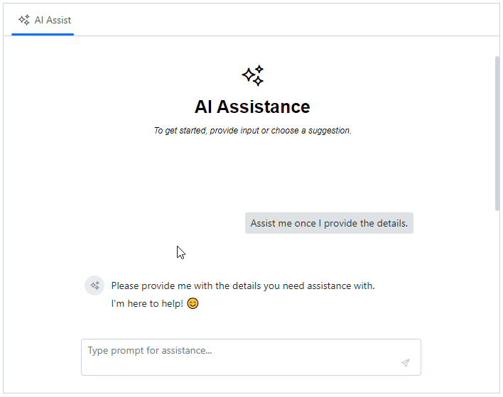Vue AI AssistView built-in toolbars