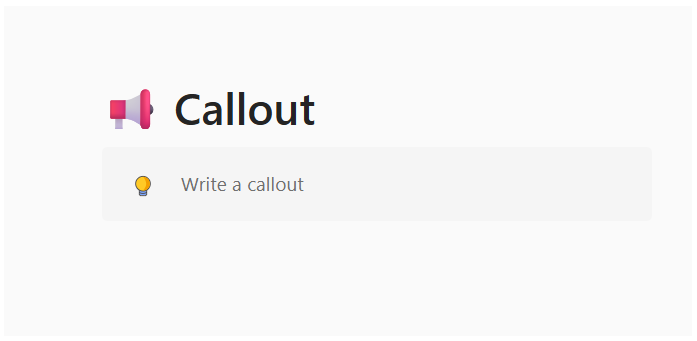 Vue Block editor with Callout