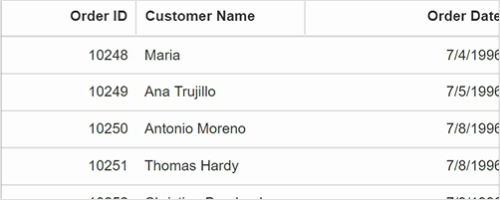 Resize column width in the Vue DataGrid.