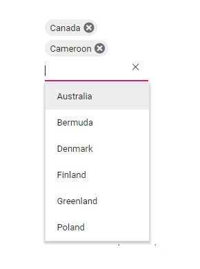 Multi-select component with In-place edit
