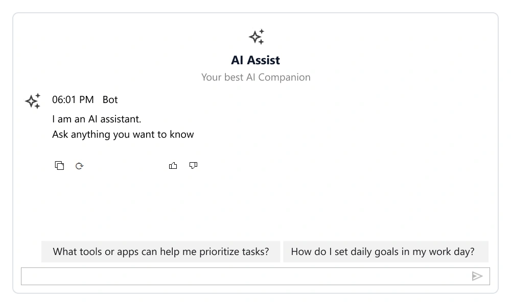WinForms AI AssistView built-in response toolbar