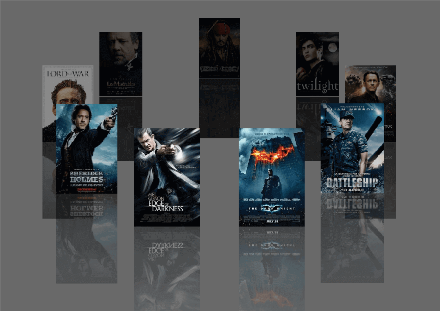 Enlarged elliptical view carousel control