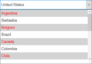 winforms combobox conditional styling