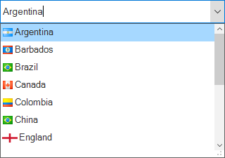 winforms combobox shows image in dropdown