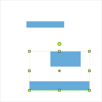 Resize selected objects to have equal sizes using sizing commands in WinForms Diagram Control