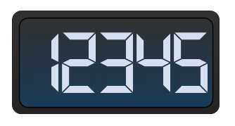 Windows Forms digital gauge rounded corner frame