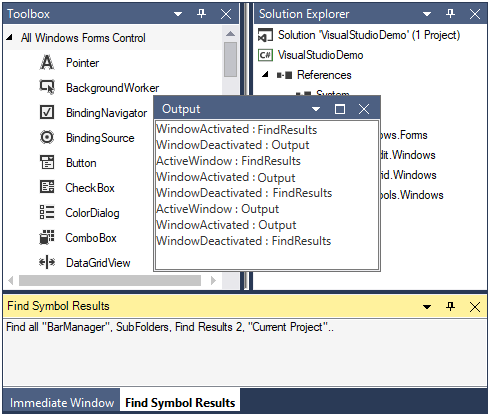 Dock panels at any side and float the control in WinForms Docking Manager