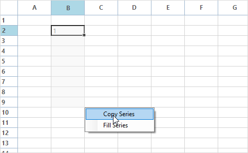 winforms grid control shows copy fill series option