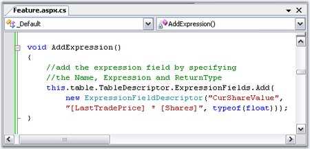 code snippet for expression columns of windows forms grouping engine