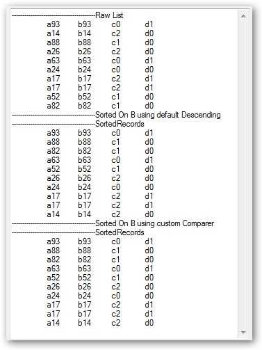 windows forms grouping engine showing data with custom sorted order