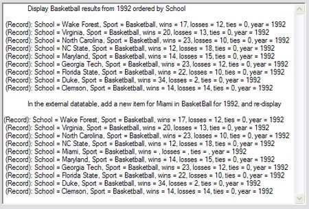 windows forms grouping engine showing data with newly added record