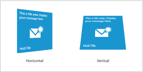 Windows Forms hub tile horizontal/ vertical rotation