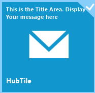 Windows Forms hub tile selection marker