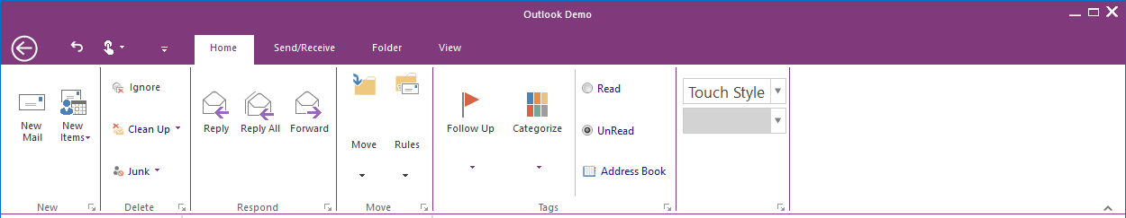 WinForms Ribbon control in touch UI.