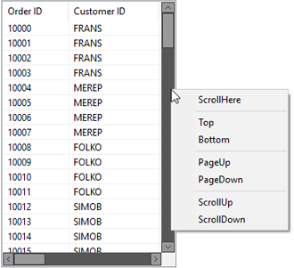 WinForms Scroll Frame Component | Syncfusion