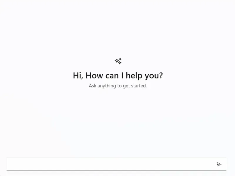 WinUI AI AssistView empty view
