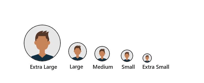 WinUI AvatarView with circle style