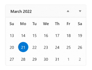 WinUI Calendar Showing Only Limited Weeks in View