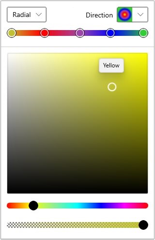 WinUI Radial Gradient Color Selector