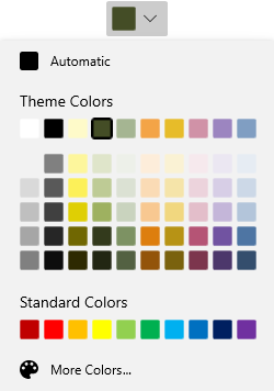 Paper Palette in WinUI Dropdown Color Palette