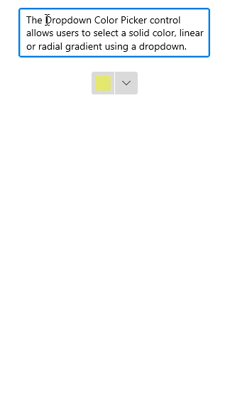 Split Button Mode Option in WinUI Dropdown Color Picker