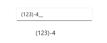 WinUI MaskedTextBox includes literals