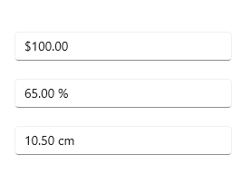 WinUI NumberBox currency format.