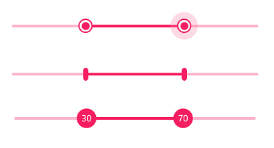 WinUI Range Slider thumb appearence.