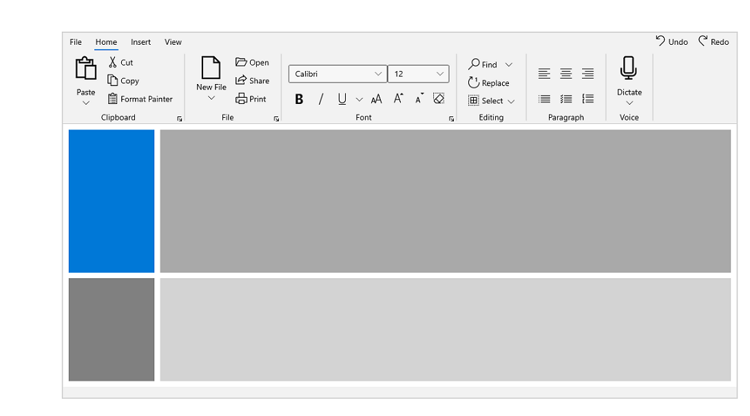 WinUI Ribbon control.