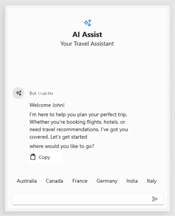 WPF AI AssistView custom response toolbar
