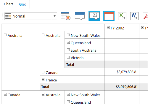 Drill member support in WPF OLAP Browser