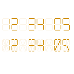 WPF Digital Gauge showing numbers