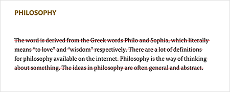Strikethrough text in PDF files using WPF PDF Viewer.
