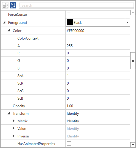 Properties are nested in wpf PropertyGrid
