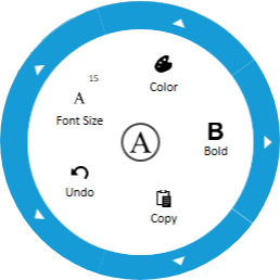 Radial Menu showing data source support.