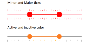 Major and minor ticks of WPF Range Slider.
