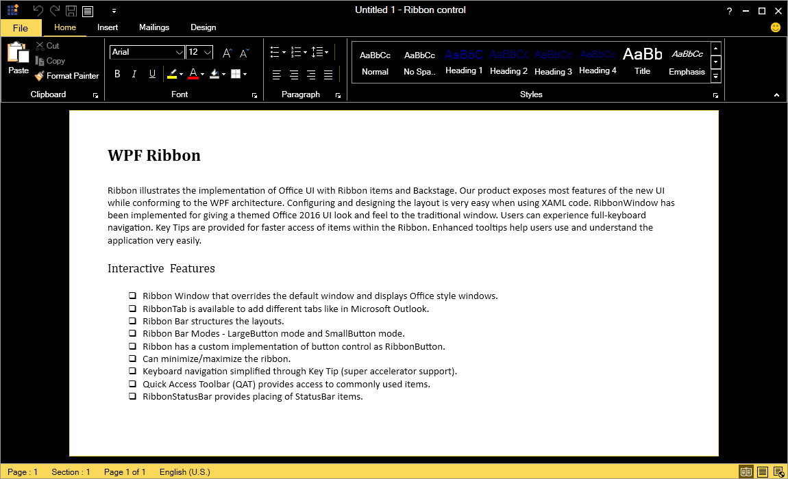WPF Ribbon High Contrast Theme