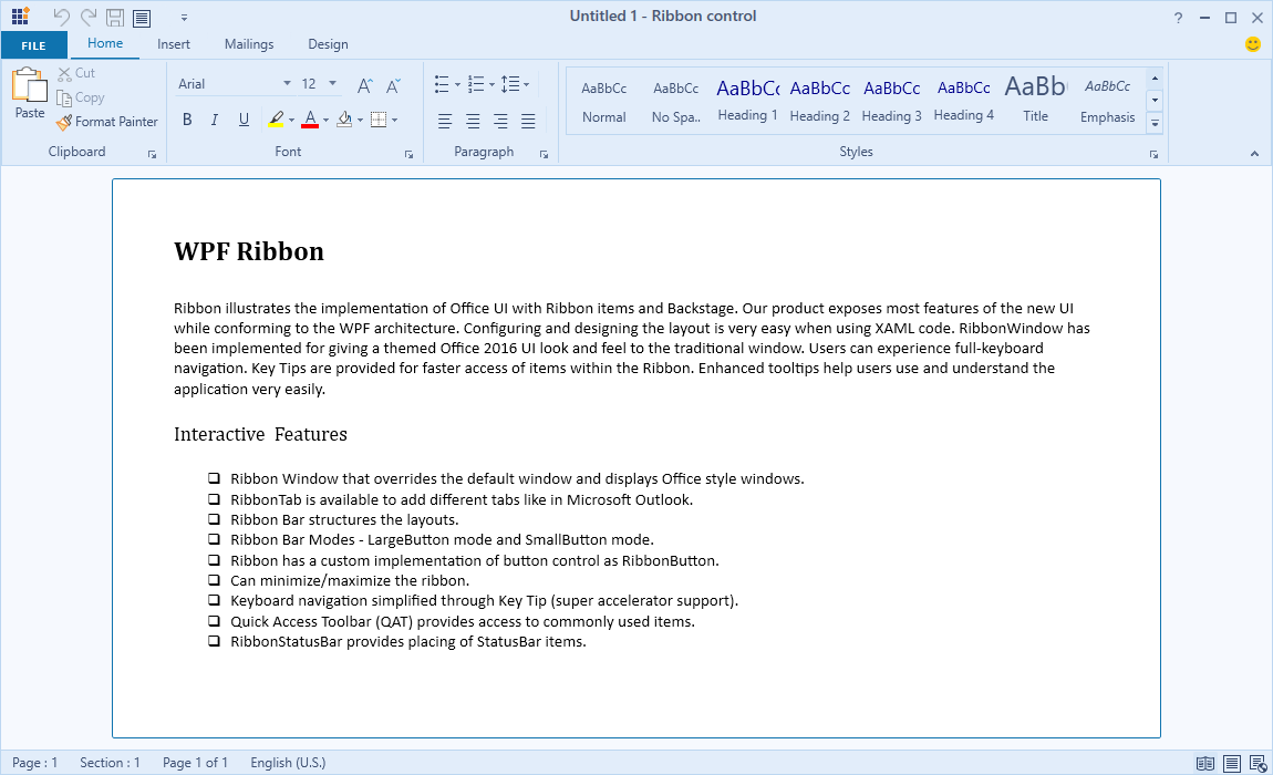 WPF Ribbon Material Theme