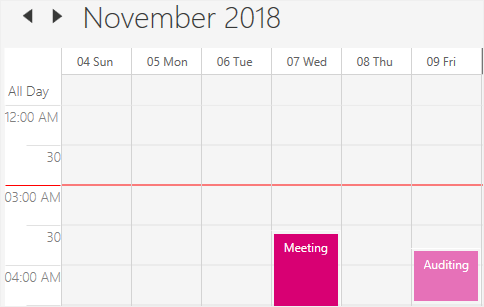 Collapsed hours in WPF Scheduler