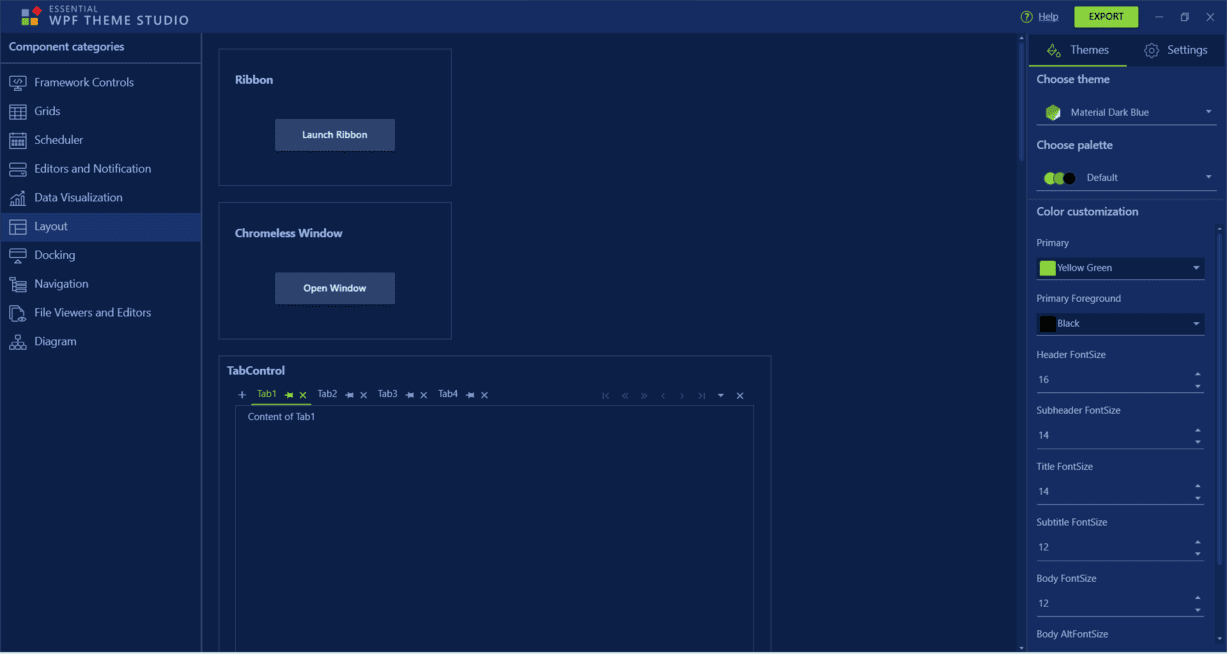 WPF Theme Studio | Theme Editor | Syncfusion