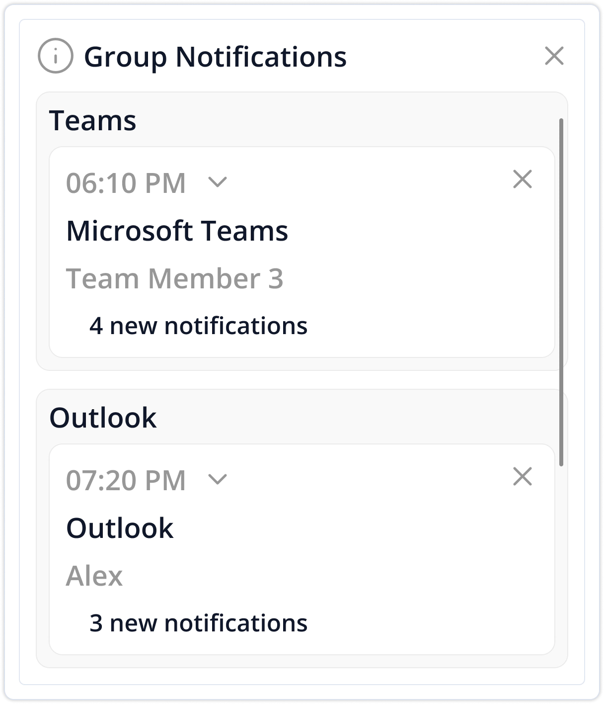 WPF toast notification group name support