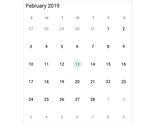 Single or multiple date selection support in Xamarin.Android calendar view