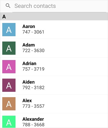 Grouping the underlying data using the Xamarin.Android DataSource