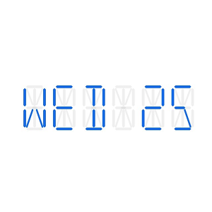 Xamarin.Android Digital Gauge supports the character type fourteen segments.