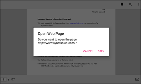 Hyperlink navigation.