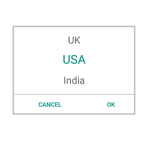 Footer with validation buttons for Picker control for Xamarin Android